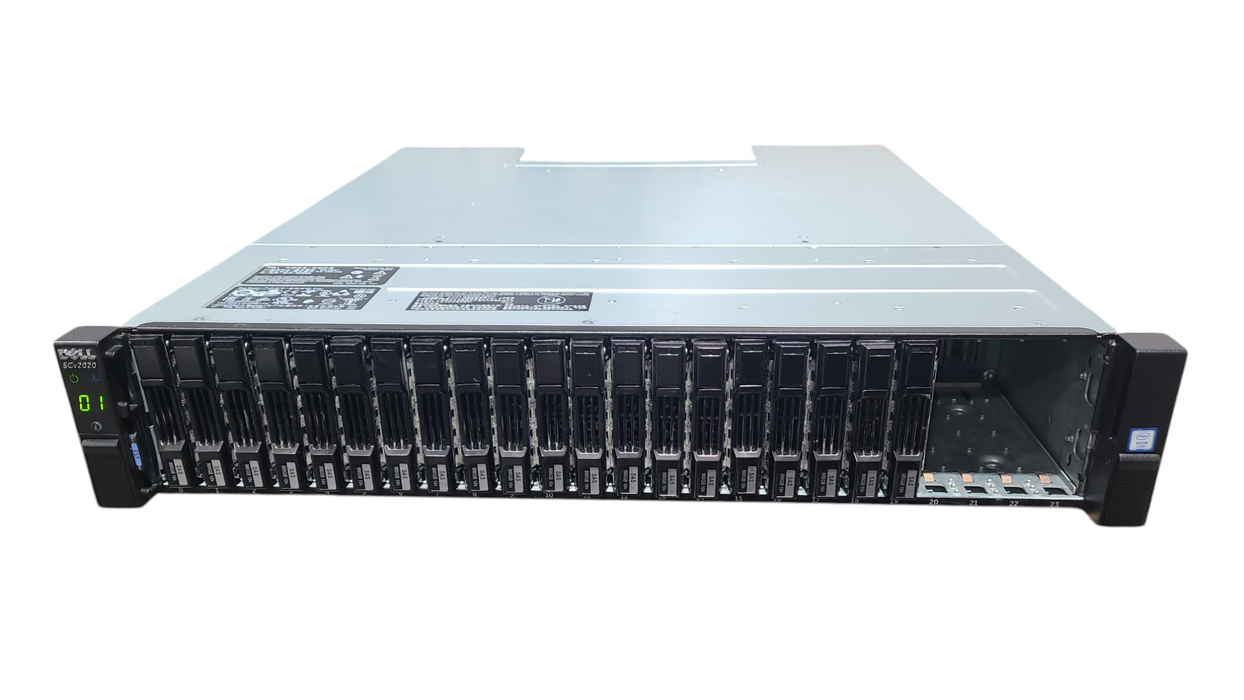 Dell SCv2020 24x 2.5" Storage Array | 2x 10gb-iSCSI-2 | 2x PSU | NO HDD