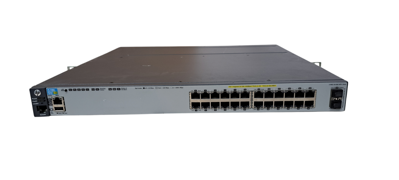 HP-E3800-24G-PoEP-2SFPP Network Switch 2x SFP+ Switch w/ 2x PSU