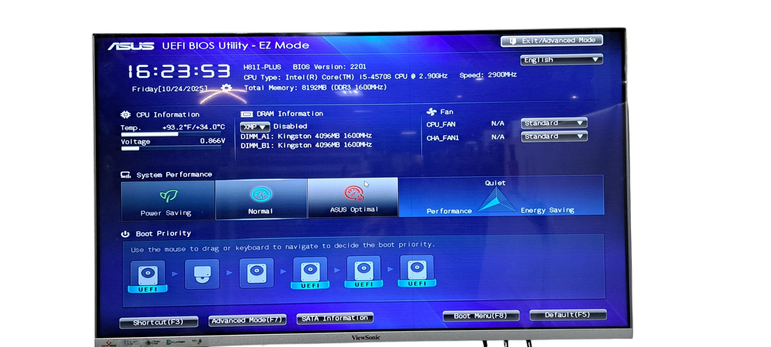 Custom PC i5-4570S CPU|8GB RAM DDR3|256GB SSD