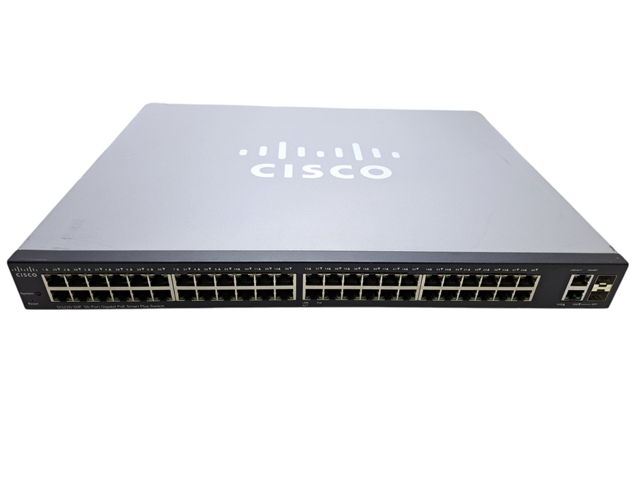 Cisco SG220-50P-K9 V02 | 50-Port Gigabit PoE Smart Plus Switch *No EARS*