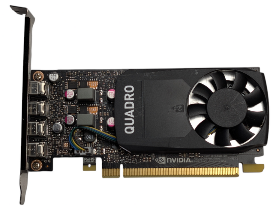 NVIDIA Quadro P1000 4GB DDR5 Graphics Card Full Bracket - -