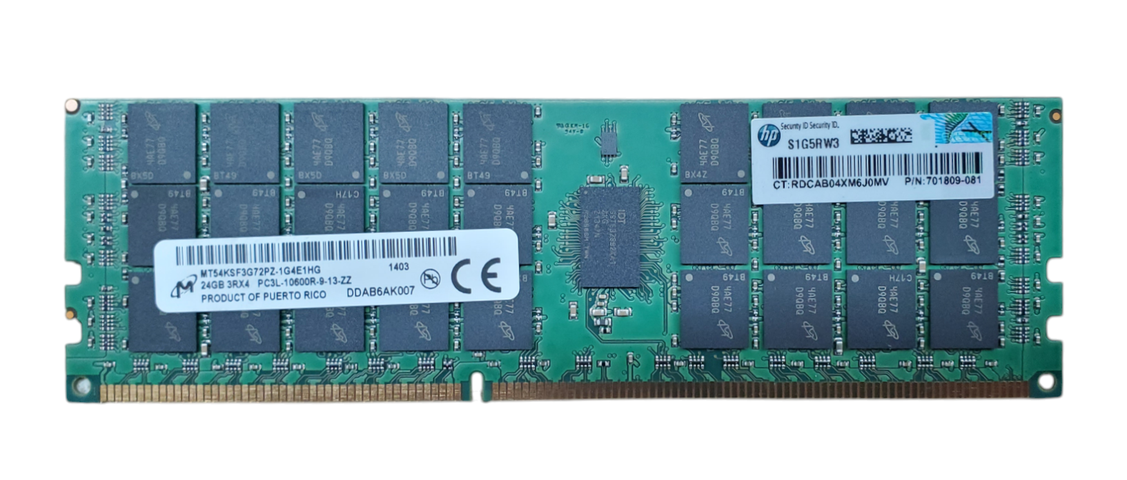 Micron 24GB 3RX4 PC3L-10600R Server Memory Q