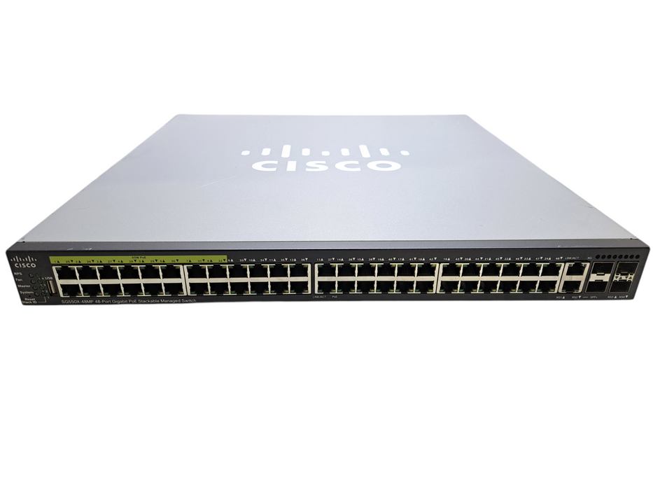 Cisco SG550X-48MP-K9 V02 | 48-Port Gigabit PoE Stackable Managed Switch