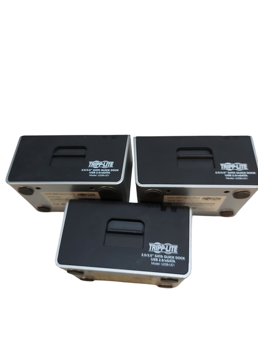 LOT 3x Tripp-Lite USB 2.0 SATA Quick Dock, , 2.5 / 3.5 in. Model U239-UE1