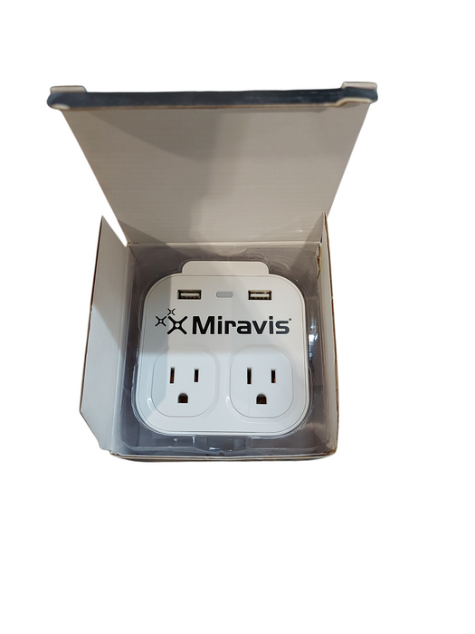 Miravis Console Wall Charger + Phone Holder 5V 2 AC Adapter w/ 2 USB