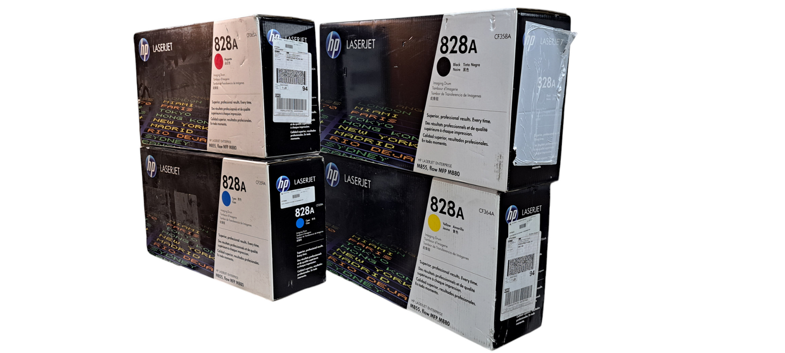 New Genuine HP 828A LaserJet Toner Cartridge 4 Color Set For M855 M880