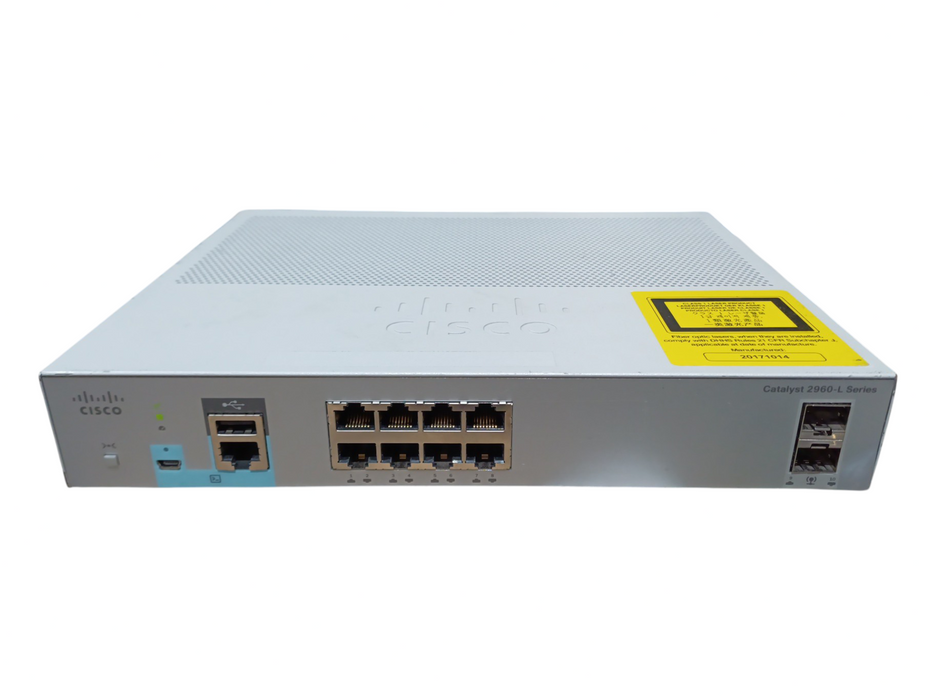 CISCO WS-C2960L-8TS-LL v02 8 Port GigE 10/100/1000 Managed Switch