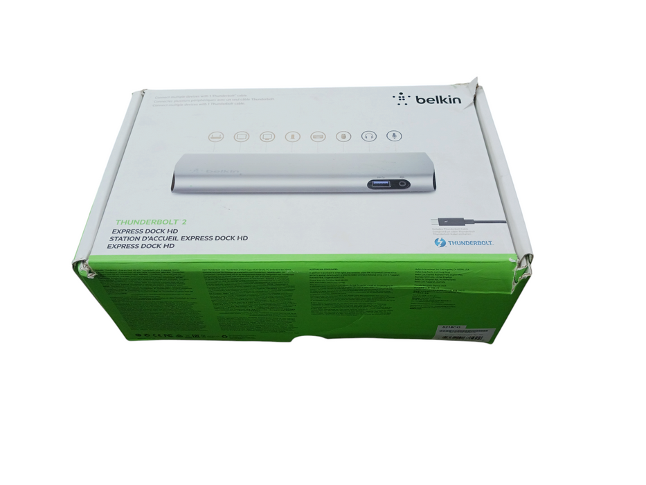 Belkin F4U085 Thunderbolt 2 Express Dock HD Laptop Station Dual 4K