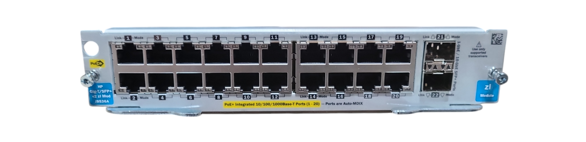 HP Gig-T/SFP+ v2 zl J9536A | 20x PoE+ Port | 2x 10GbE Port Module Q