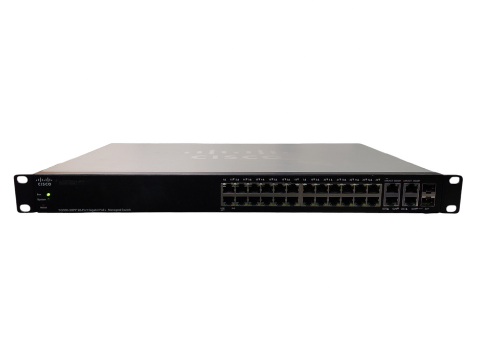 Cisco SG300-28PP-K9 V04, 28-Port Gigabit PoE+ Managed Switch, 2x SFP