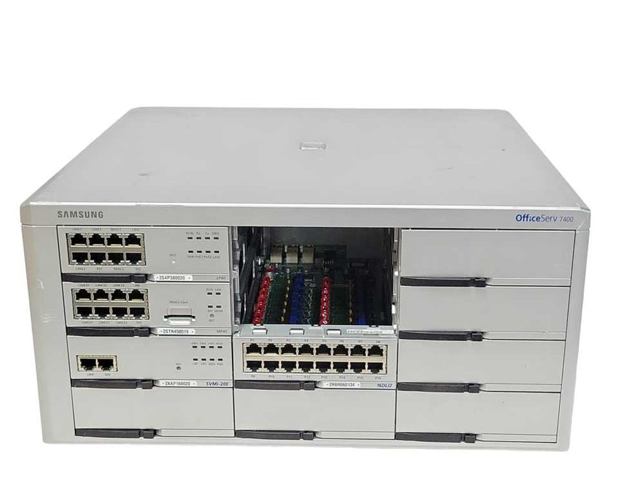Samsung OfficeServ 7400 with 1x LP40 1x MP40, 1x 16DLI2, 1x SVMi-20E, READ _