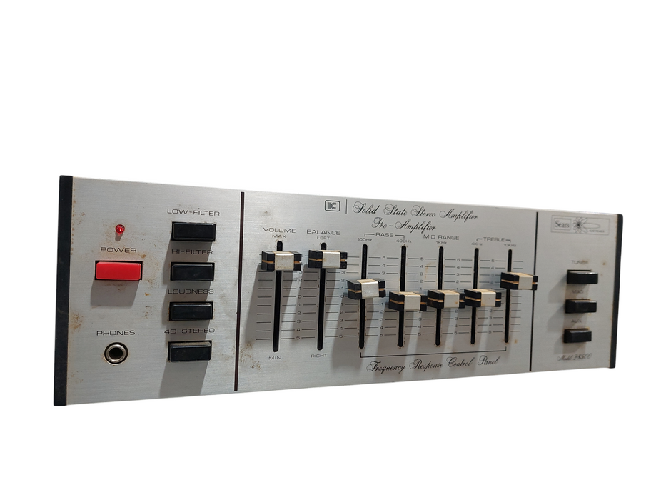 Vintage Sears Solid State Stereo Amplifier Pre-Amp Model: 28500  =