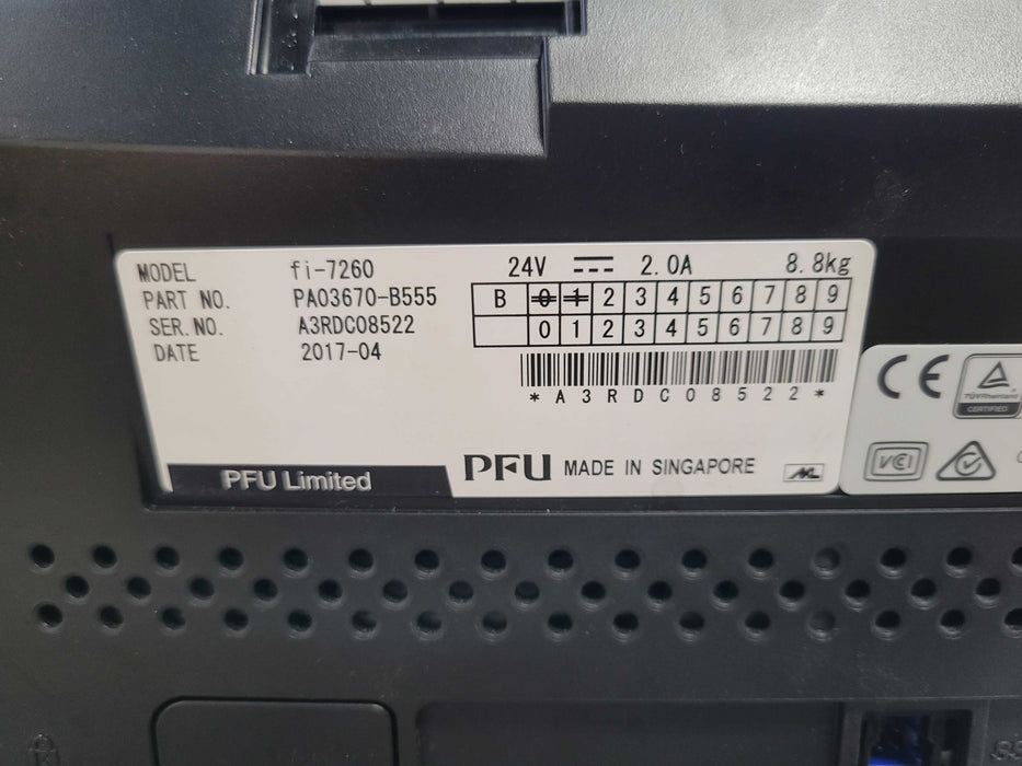 Fujitsu fi-7260 ADF Duplex Scanner PA03670-B555, Read _