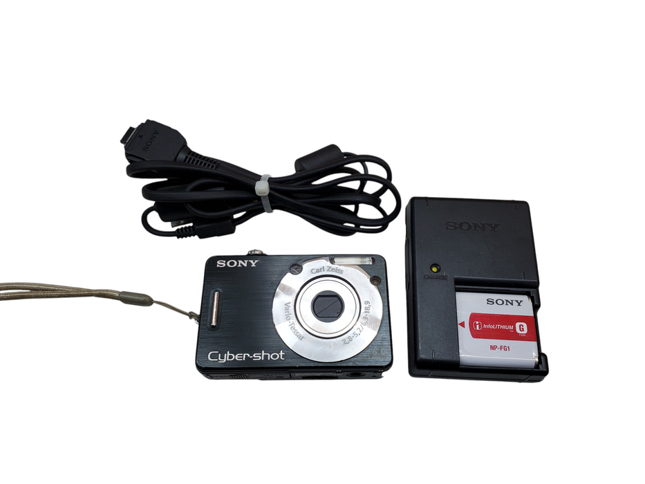 Sony Cyber-Shot DSC-W50 6.0MP Digital Camera w/ Battery, Charger, AV Cable