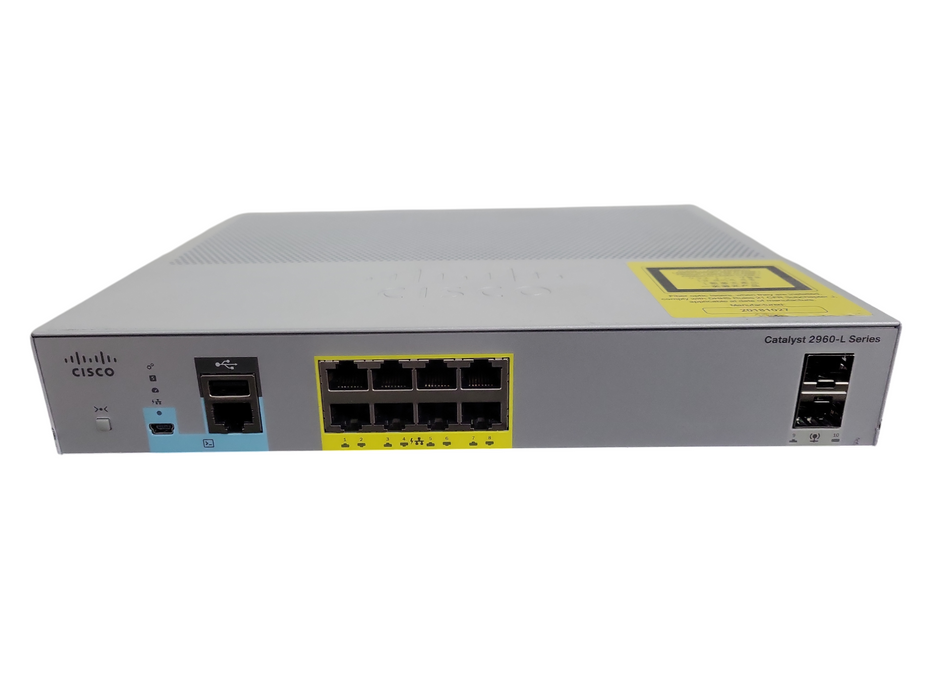Cisco WS-C2960L-8PS-LL | 8-Port Gigabit PoE+ 2x SFP Silent Managed Switch !