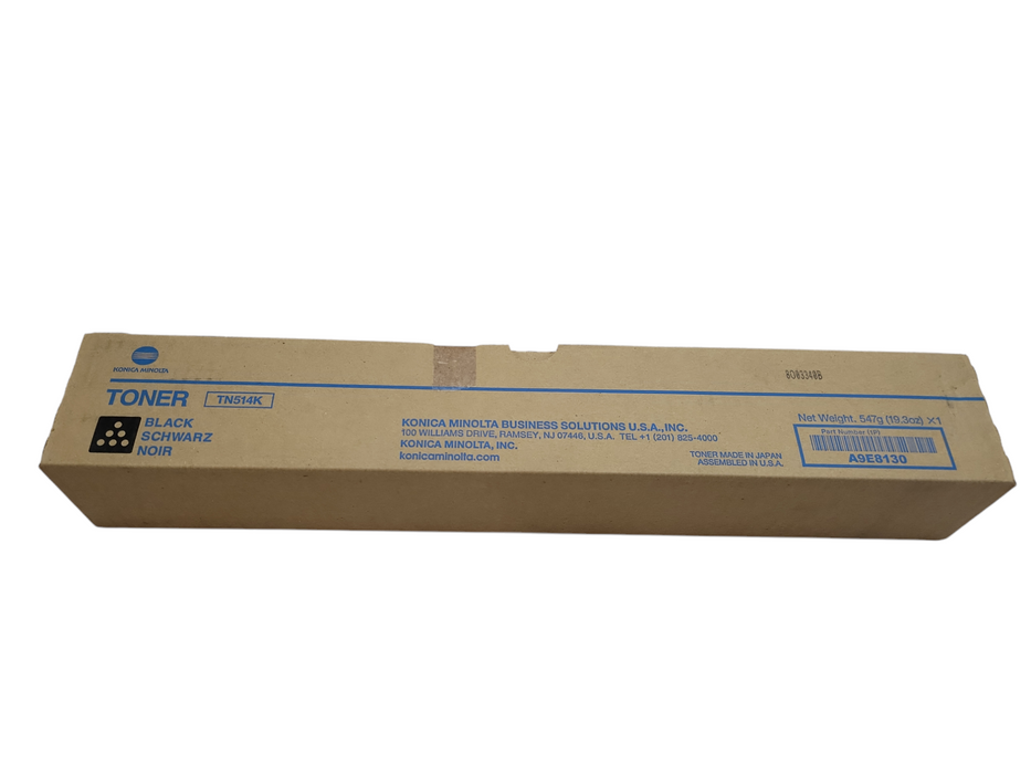 Genuine Konica Minolta TN514K (A9E8130) BLACK Toner Cartridge (NEW) %