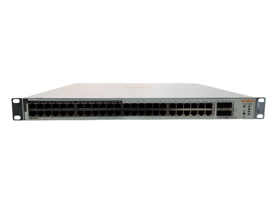 Aruba Instant on 1830 48G 24p Class4 PoE 4SFP 370W Switch JL815A w/ Ears