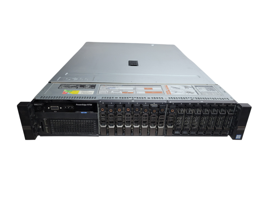 Dell PowerEdge R730 - Xeon E5-2680 v3 32GB DDR4 PERC H730P Mini 2x1100W PSU Q%