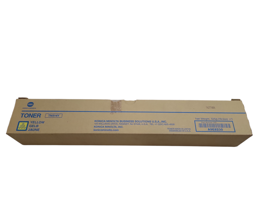 Genuine Konica Minolta TN514Y (A9E8230) Yellow Toner Cartridge (NEW) %