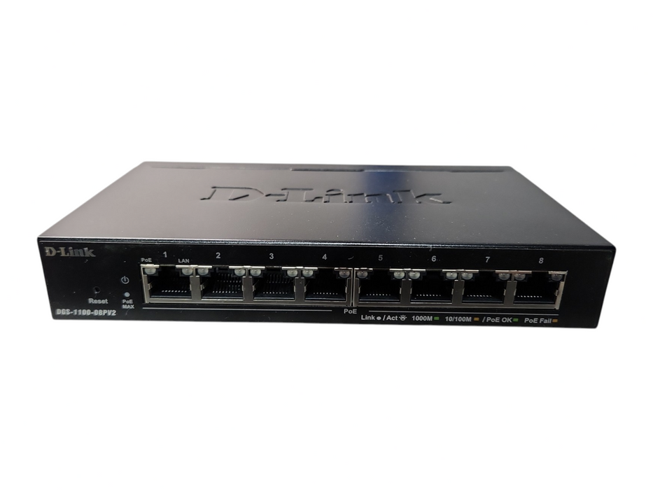 D-Link 8-Port Gigabit Smart Managed PoE and Switch, DGS-1100-08PV2