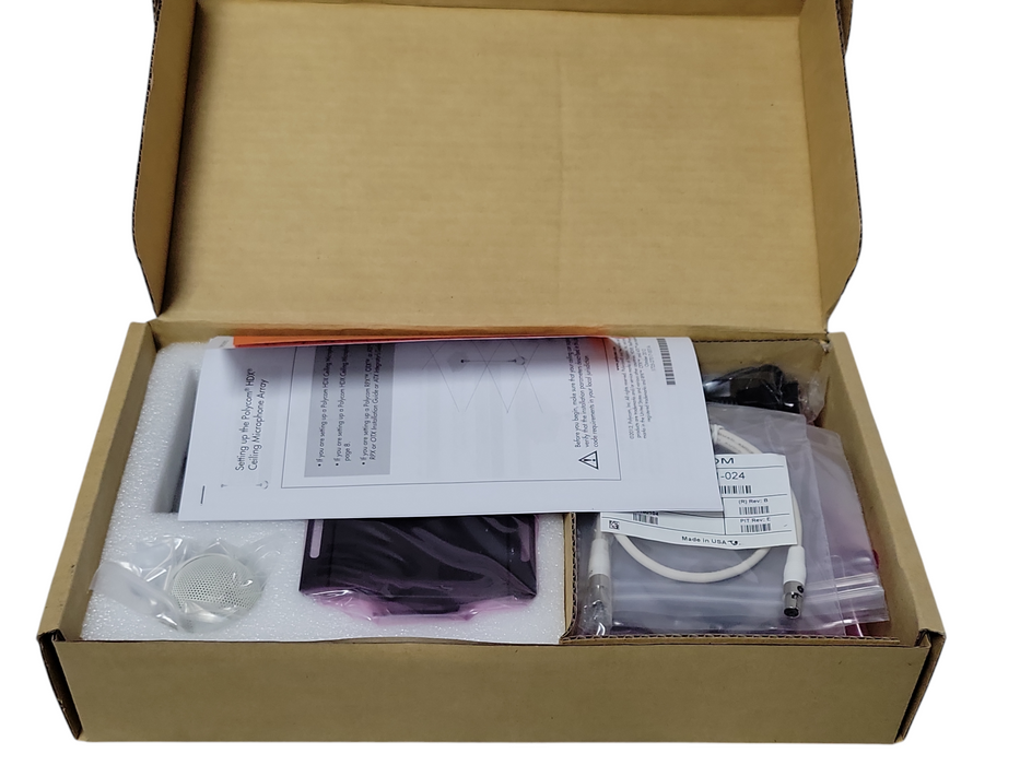 Open-Box Polycom White MIC3 Ceiling Mount Mic Array 2215-26927-001 _