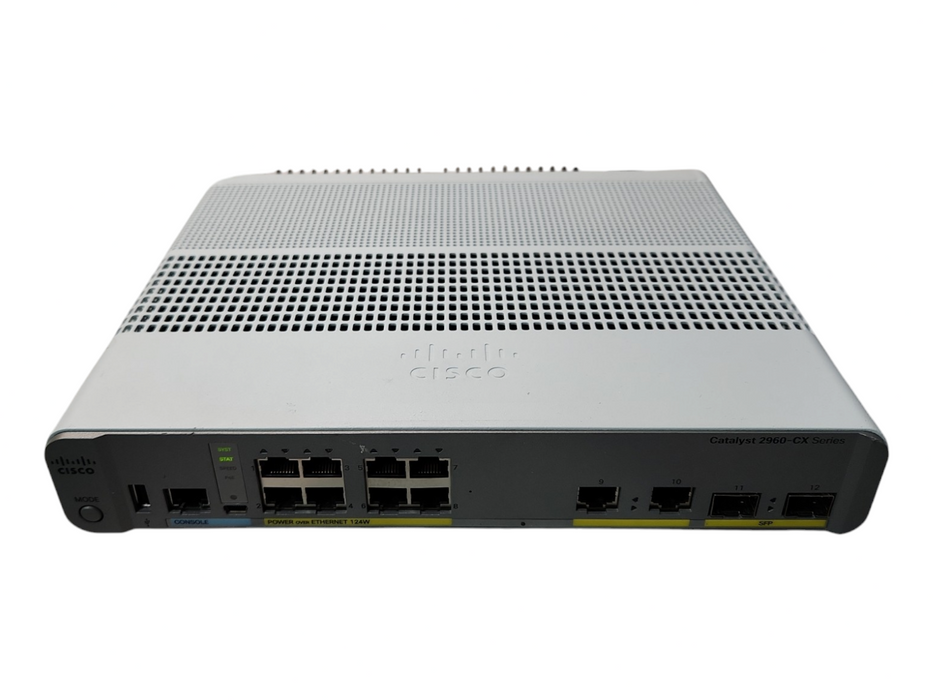 Cisco WS-C2960CX-8PC-L V02, 8-Port Gigabit Managed Silent Switch w/ 2x SFP