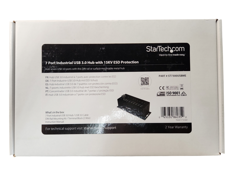 StarTech 7-Port Industrial USB 3.0 Hub with ESD Protection, ST7300USBME