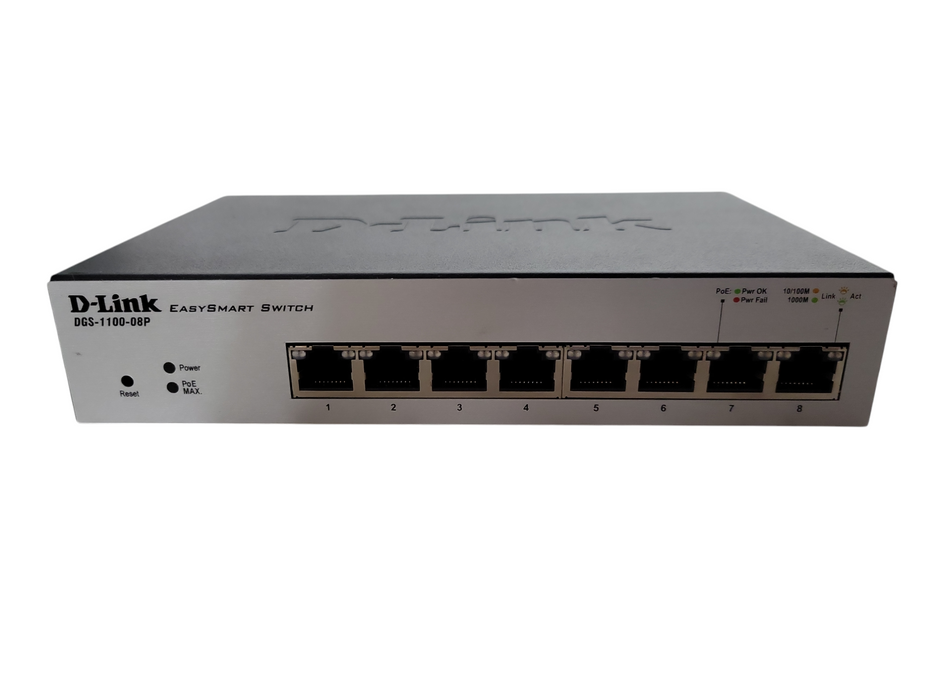 D-Link DGS (DGS-1100-08P) 8-Ports Ethernet Switch !