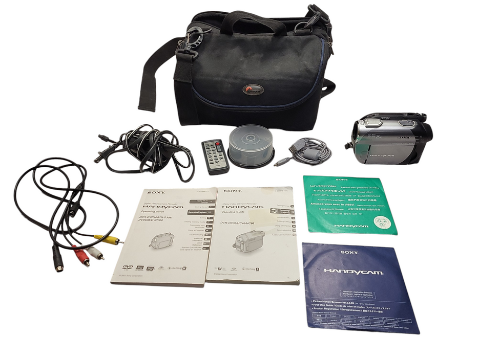Sony Handycam DCR-DVD308 Digital Video Mini-DVD Camcorder And Accessories $