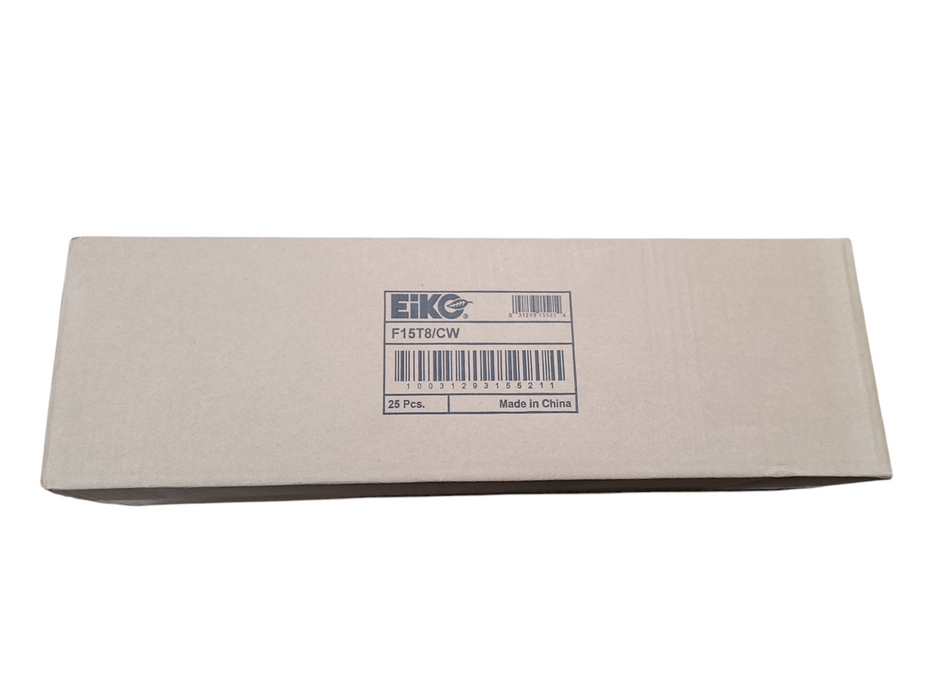 Lot of 25x EIKO F15T8/CW 15W Daylight Bi-Pin T8 Fluorescent Lamp Light Bulb New Q$