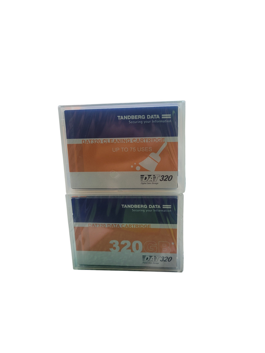 LOT of 2x - Tanberg Data Cleaning and Data Cartridges DAT320
