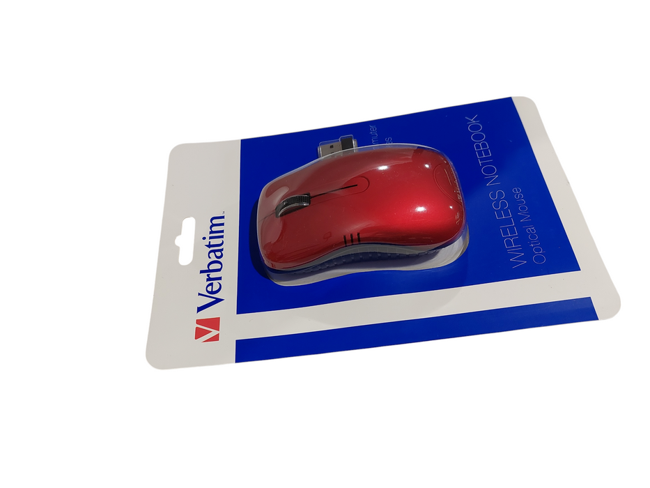 Verbatim Wireless Notebook Optical Mouse Commuter Series Red ( New ) =
