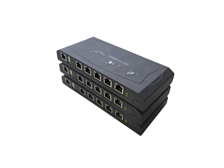Lot of 3x Ubiquiti TOUGHSwitch PoE 5-Port Managed Switch *READ*