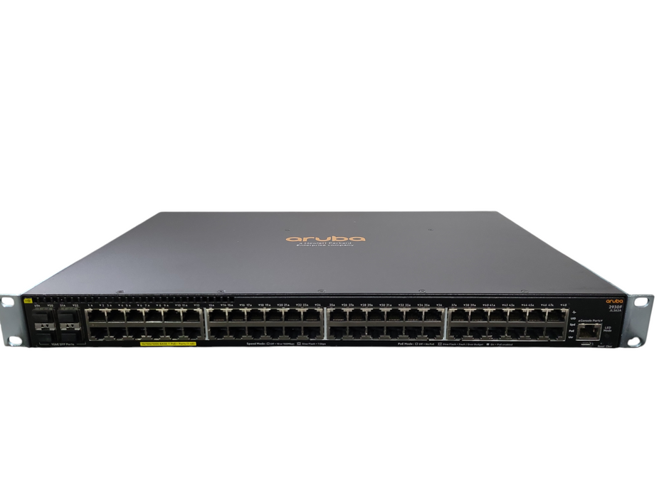 HPE Aruba 2930F 48xGbE PoE+ /4x1G SFP Managed Switch JL262A w/ Brackets !