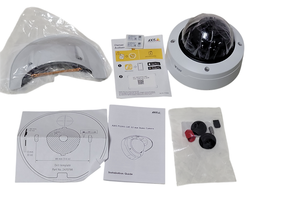 Open-Box Axis P3265-LVE 22mm Security Dome Network Camera 02333-001-01 _