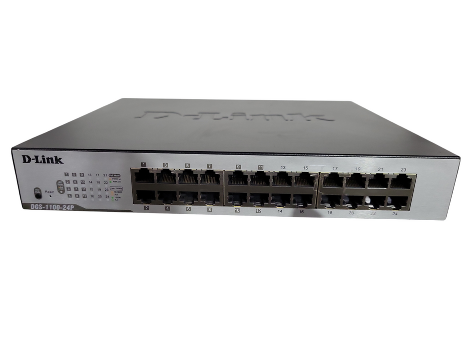 D'Link DGS-1100-24P 24-Port Gigabit PoE Smart Web Managed Switch !