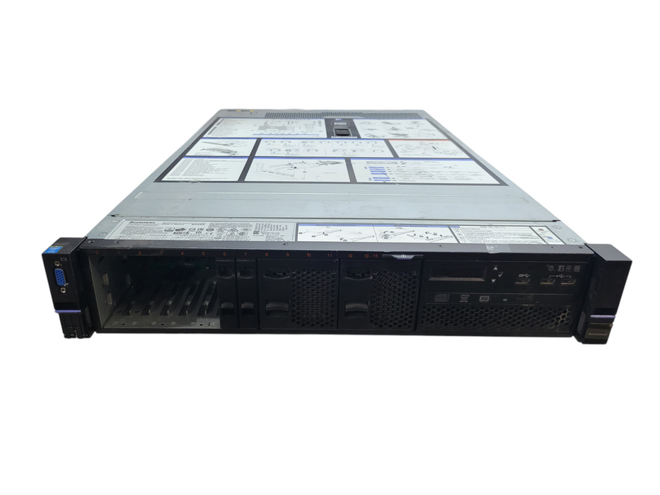 Lenovo SystemX 3650 M5 - 2x Xeon E5-2630 v3 128GB DDR4 AVAGO RAID 2x550W PS %
