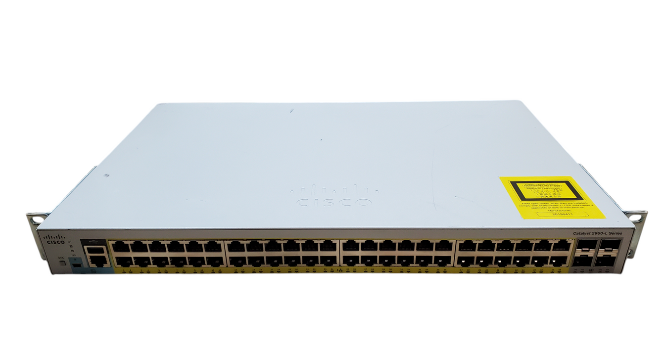 Cisco WS-C2960L-48PS-LL V01 48-Port Gigabit PoE Network Switch