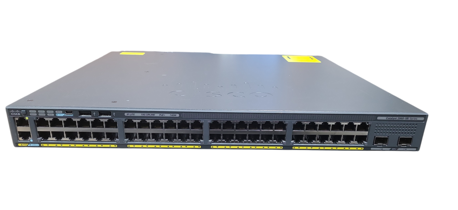Cisco WS-C2960XR-48FPD-I 48-Port Gb PoE | 2-Port SFP+ Switch