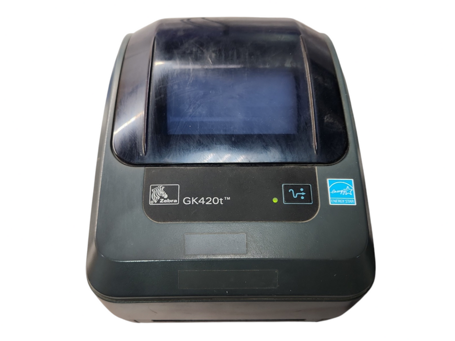 Zebra GK420t Thermal Label Printer, GK42-102210-000 w/ Power Adapter