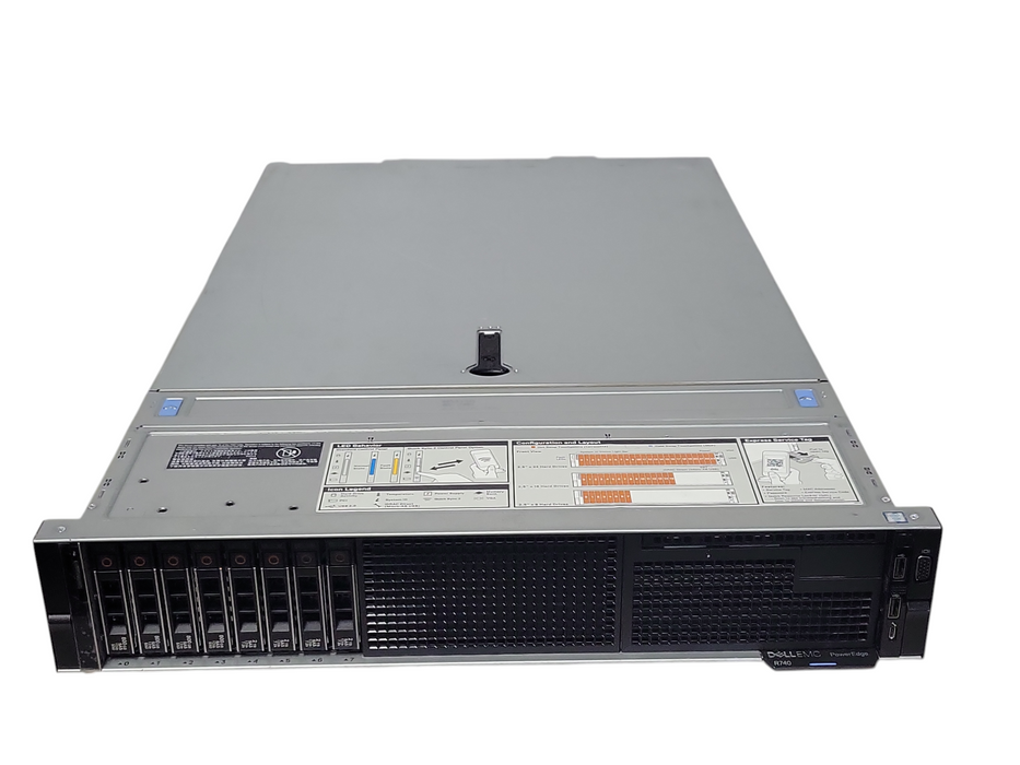 Dell PE R740, 1x Xeon silver 4110, 32GB, 4x 800GB SAS SSD + 4x 2TB SAS, SEE _