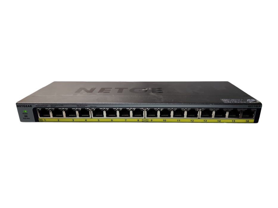 NETGEAR Gigabit 16-Port PoE/PoE+ Gigabit Ethernet Unmanaged Switch GS116LP