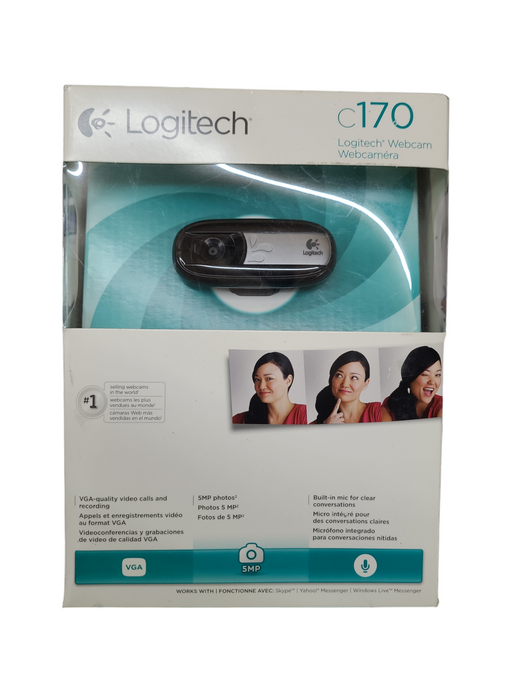Logitech C170 Webcam 5MP USB 2.0 Video, Skype, Zoom Sealed