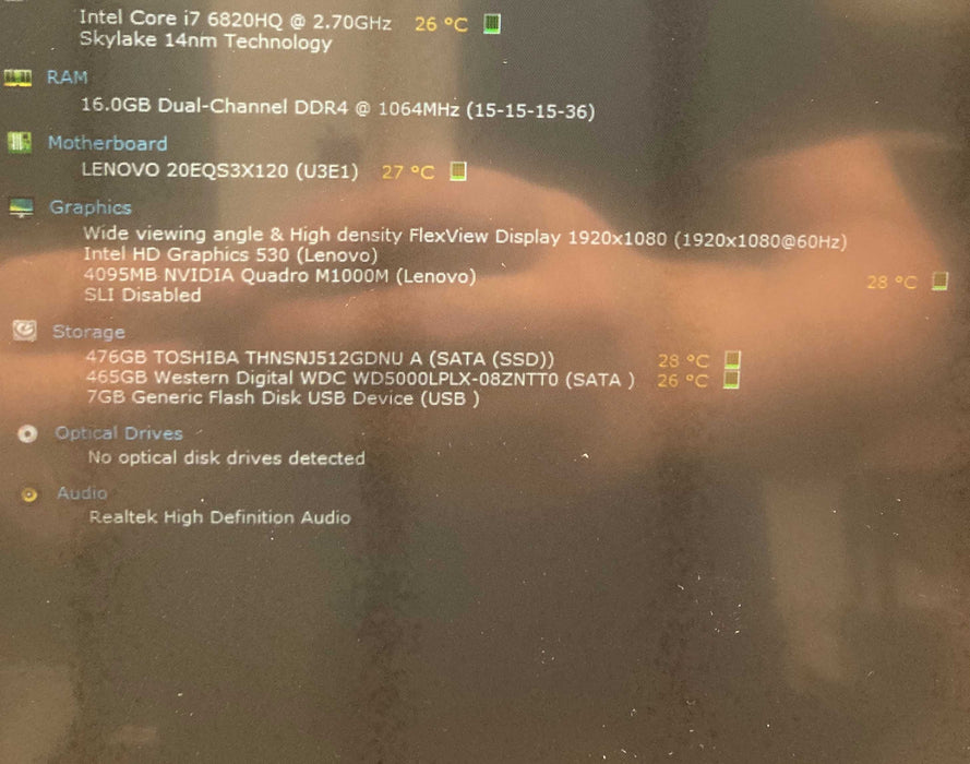 Lenovo ThinkPad P50 TOUCH i7-6820 M1000 GPU 16GB RAM 512SSD FRENCH KEYBOARD  Lap200