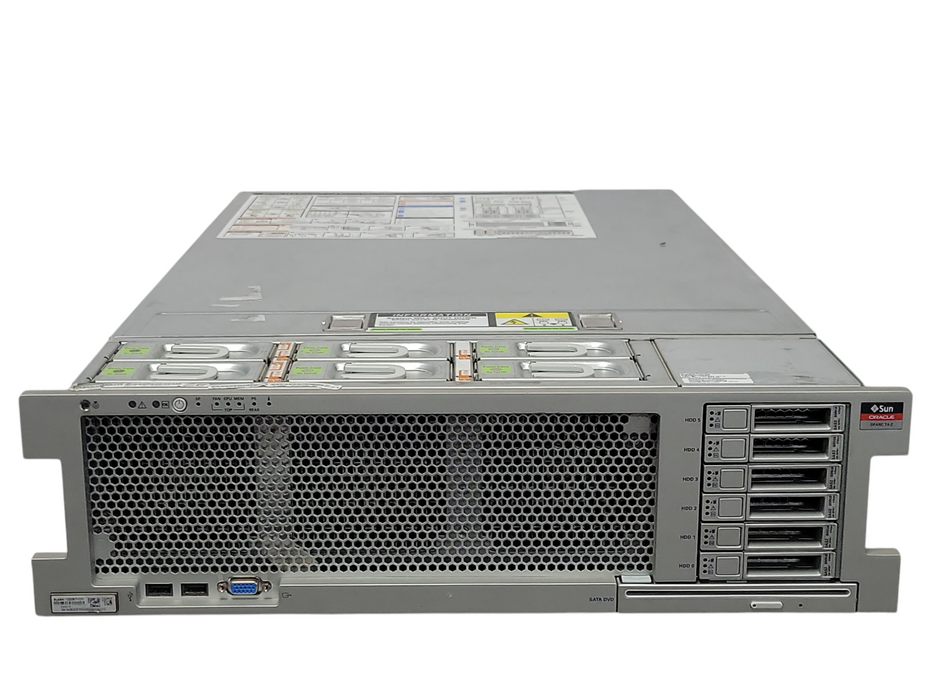 Sun Oracle T4-2 Server 2x SPARCT4 CPUs 256GB RAM 6x 1TB HDD 2x PSU _