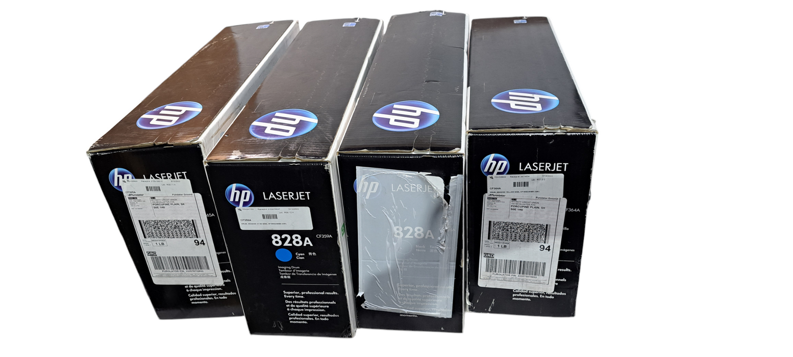 New Genuine HP 828A LaserJet Toner Cartridge 4 Color Set For M855 M880