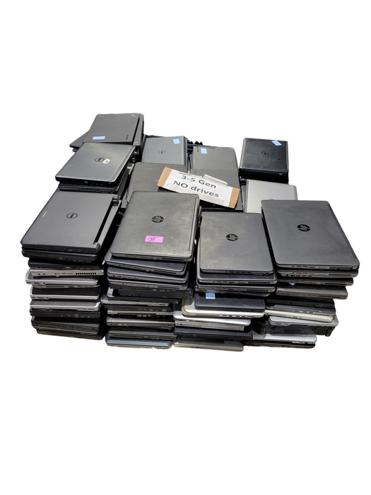 Lot 100x 3-5Gen Dell/Lenovo/HP Laptops AS-IS