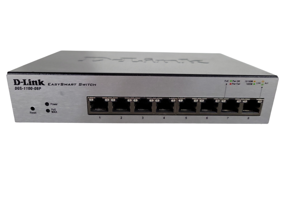 D-Link DGS (DGS-1100-08P) 8-Ports Ethernet Switch !
