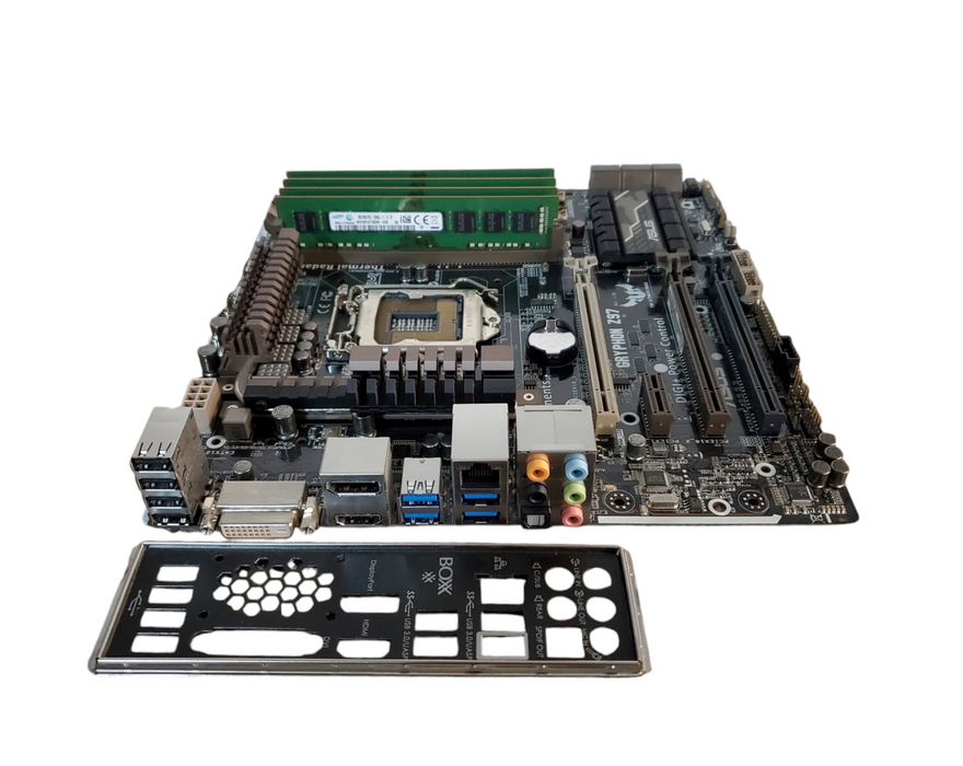 ASUS Gryphon Z97 Motherboard, No CPU, 32GB DDR3 w/ I/O Shield _