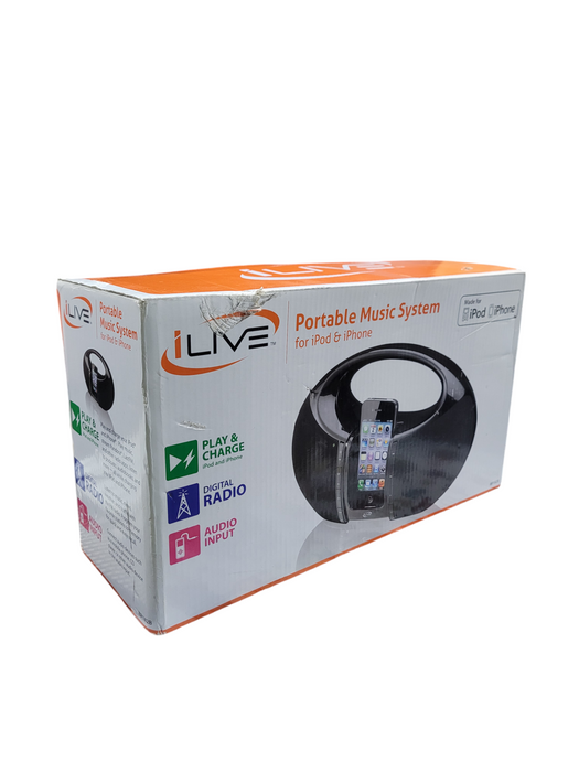 ILIVE Bluetooth Fm Boombox Radio 047323683008